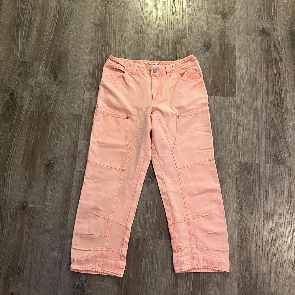 Free People SUPERSONIC SLIM PANT IN CORAL PINK - Picture 4 of 8